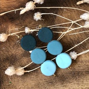 Handmade clay earrings in the style Aubrey